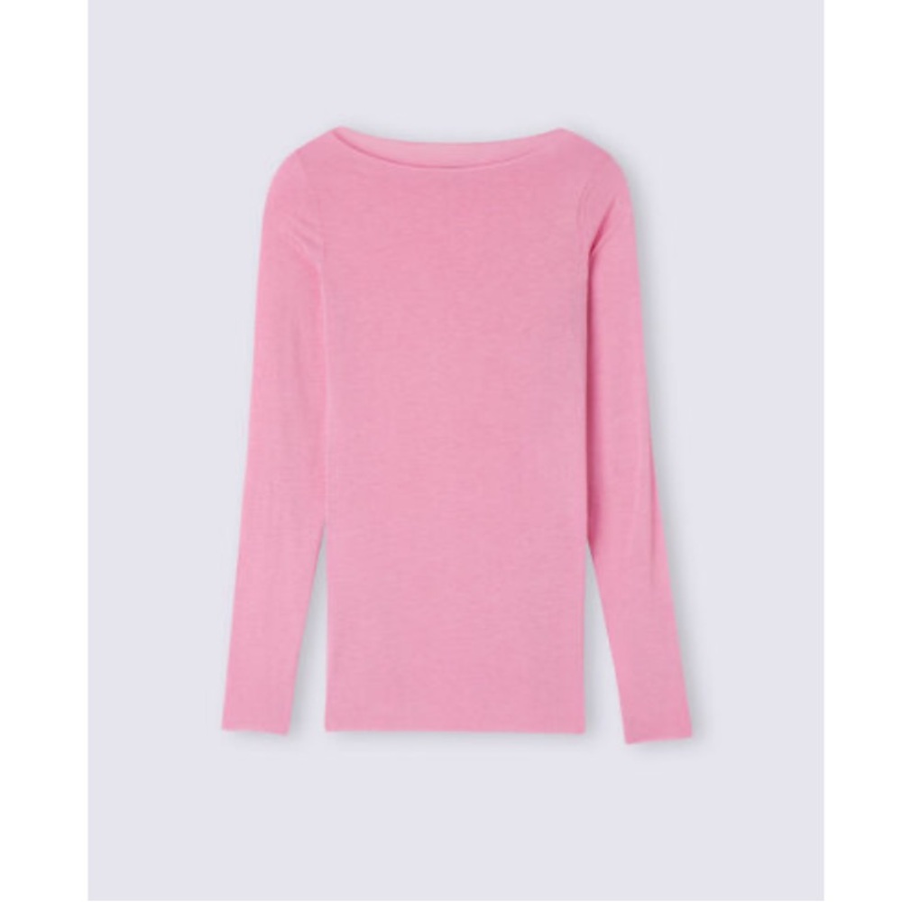 Intimissimi Boat Neck Modal Cashmere Ultralight Top (S) - Pink